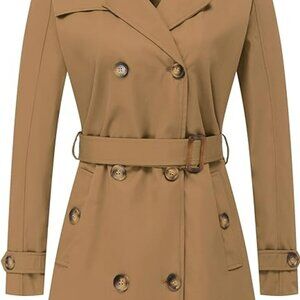 Chrisuno Women's Double Breasted Trench Coats
